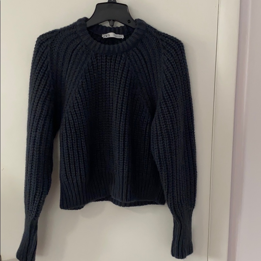 Zara Navy Knit Sweater